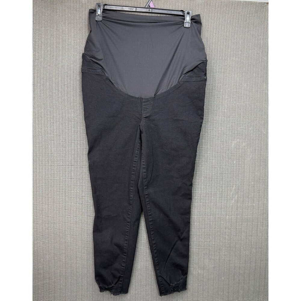 Sofia Jeans Womens Size 16 Black Rosa Ankle Maternity Pants Stretchy Waistband